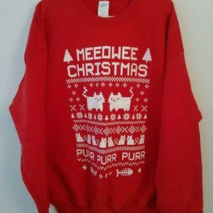 Tstars Men's Christmas Ugly Sweater, Meeowee Chris